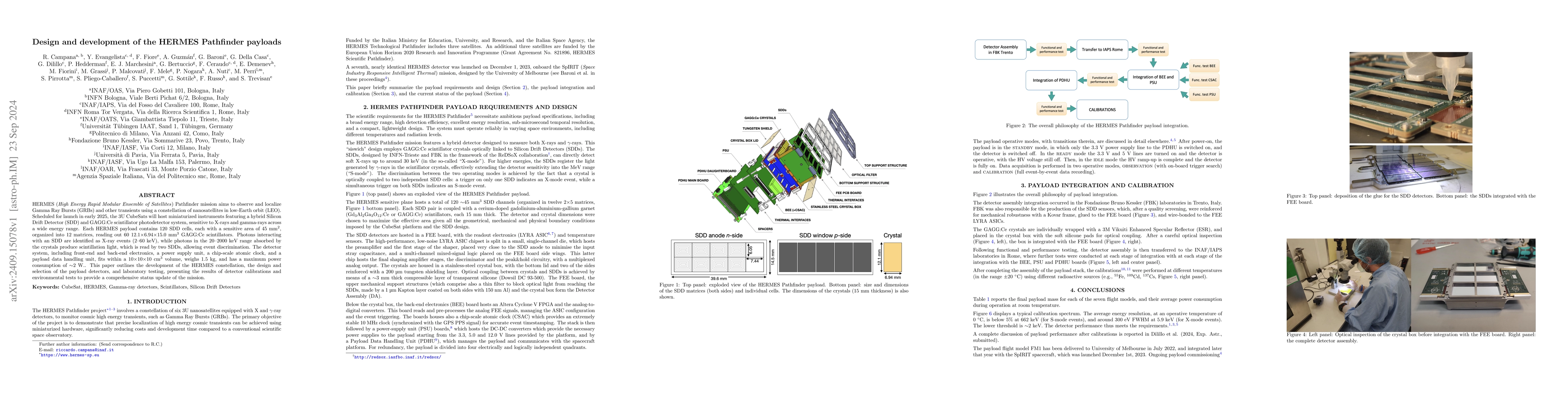 Thumbnail for Design and development of the HERMES Pathfinder payloads