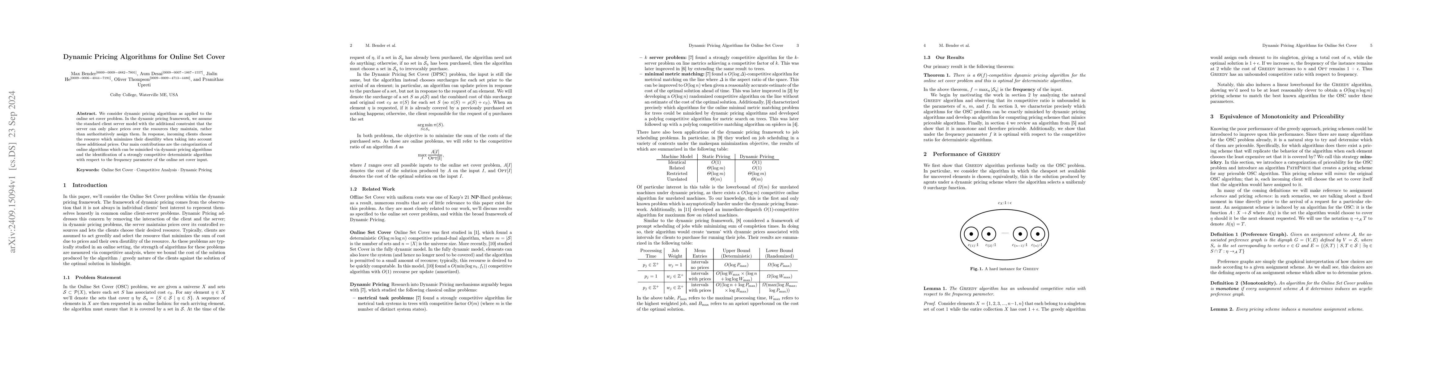 Thumbnail for Dynamic Pricing Algorithms for Online Set Cover