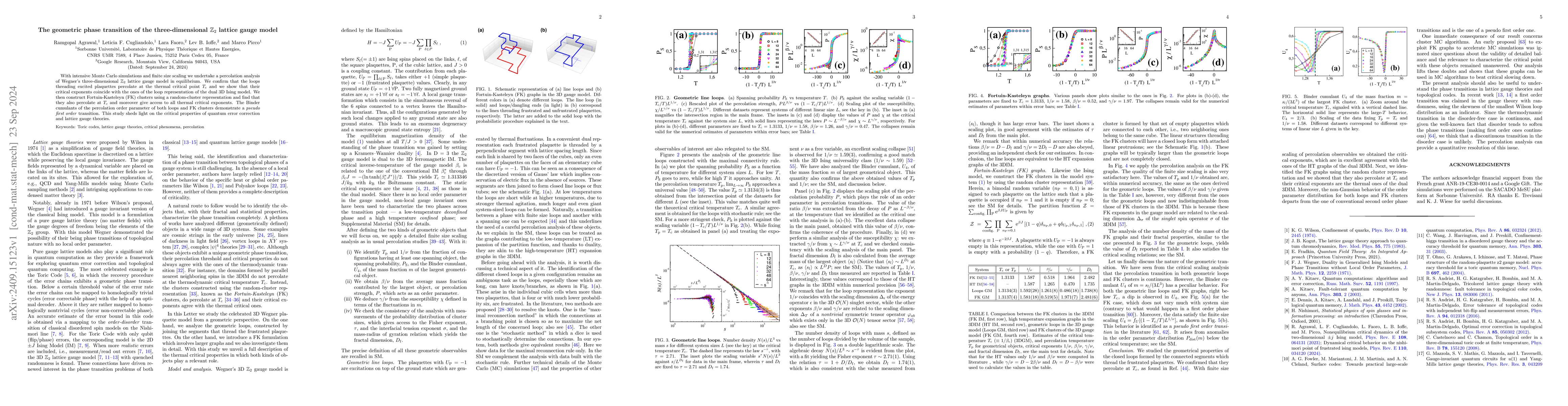 Thumbnail for The geometric phase transition of the three-dimensional $\mathbb{Z}_2$
  lattice gauge model