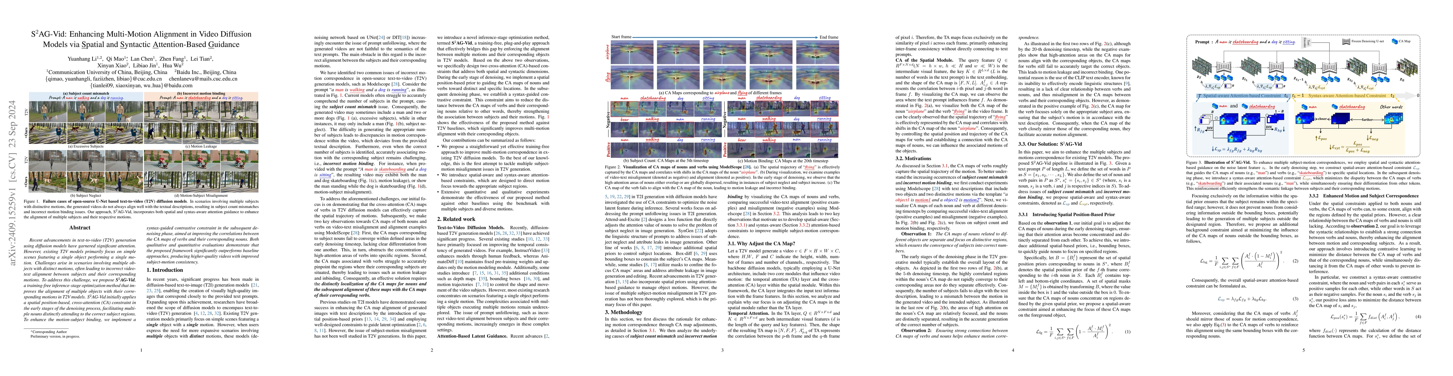 Thumbnail for S$^2$AG-Vid: Enhancing Multi-Motion Alignment in Video Diffusion Models
  via Spatial and Syntactic Attention-Based Guidance