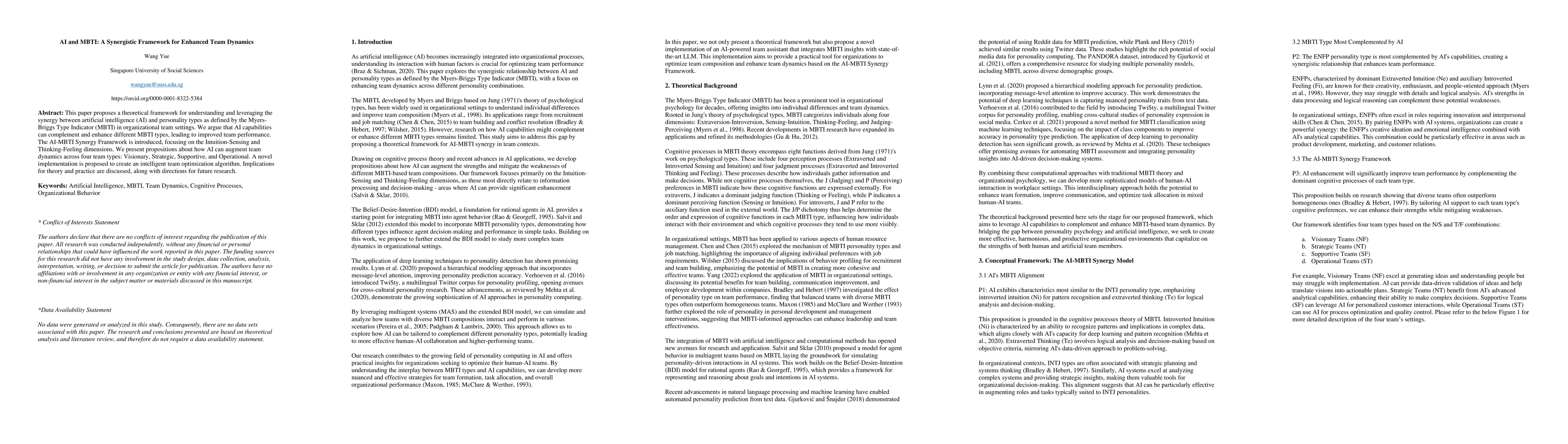Thumbnail for AI and MBTI: A Synergistic Framework for Enhanced Team Dynamics