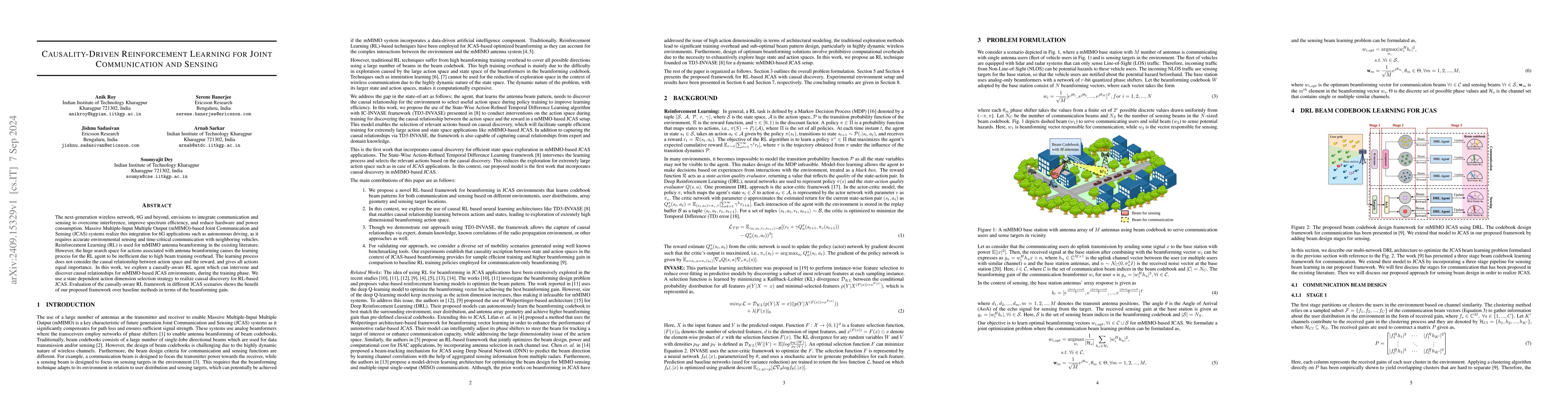 Thumbnail for Causality-Driven Reinforcement Learning for Joint Communication and
  Sensing