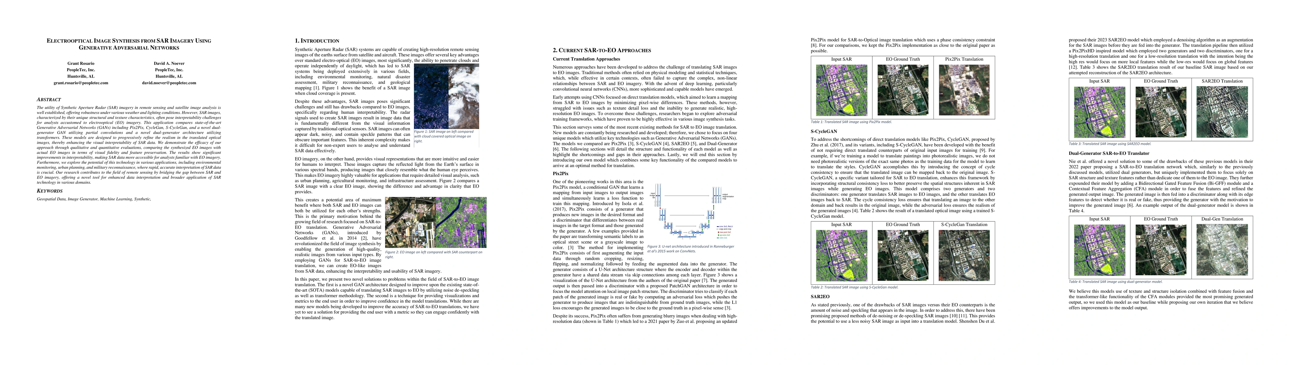 Thumbnail for Electrooptical Image Synthesis from SAR Imagery Using Generative
  Adversarial Networks