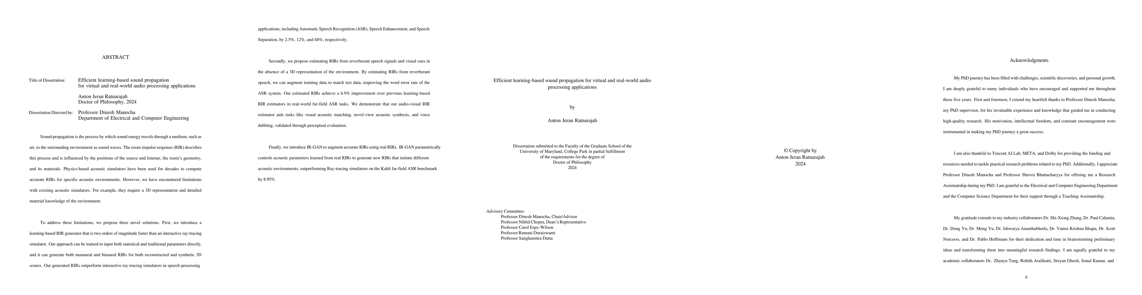 Thumbnail for Efficient learning-based sound propagation for virtual and real-world
  audio processing applications