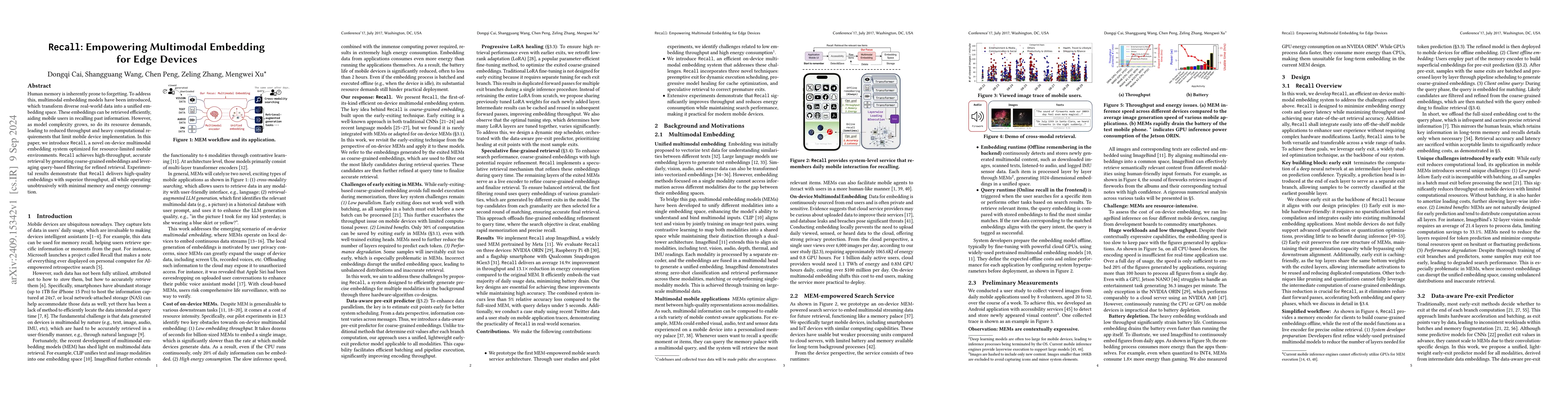 Thumbnail for Recall: Empowering Multimodal Embedding for Edge Devices