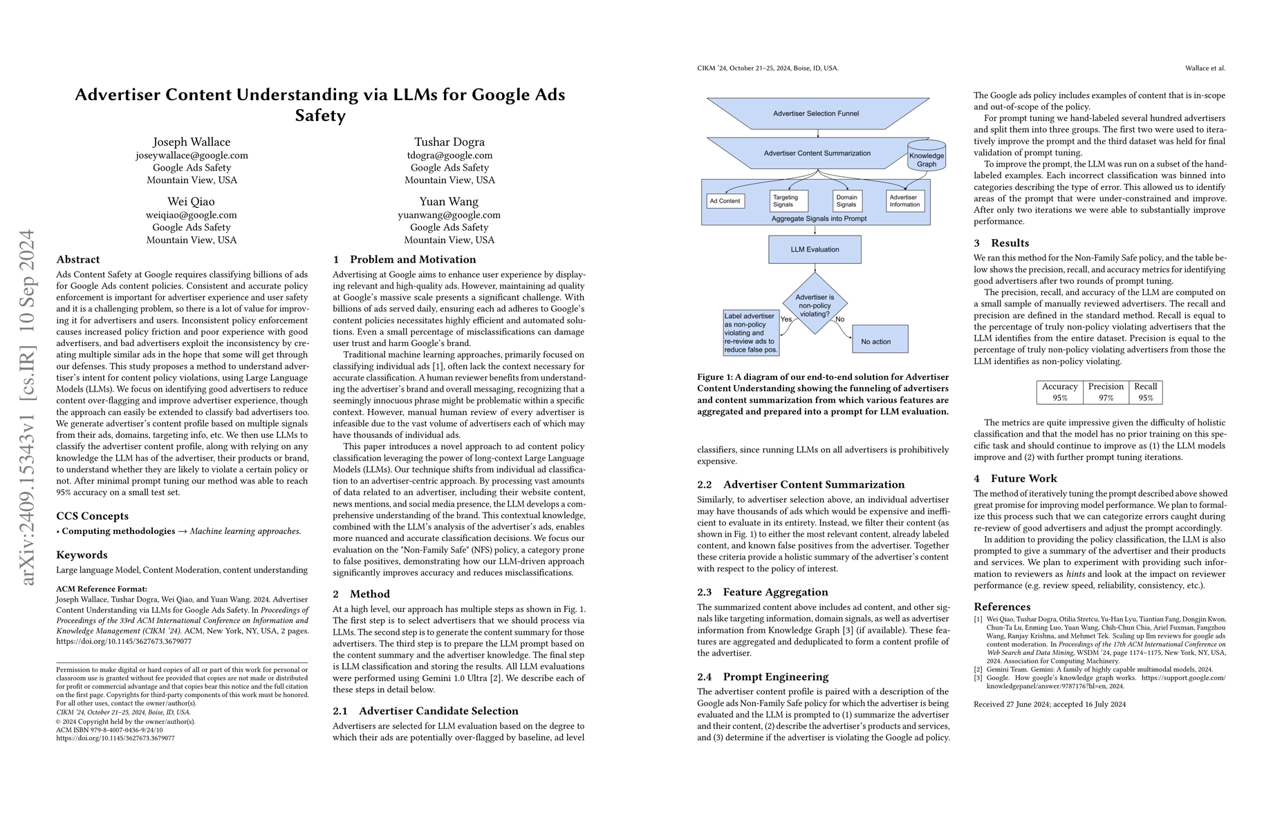Thumbnail for Advertiser Content Understanding via LLMs for Google Ads Safety