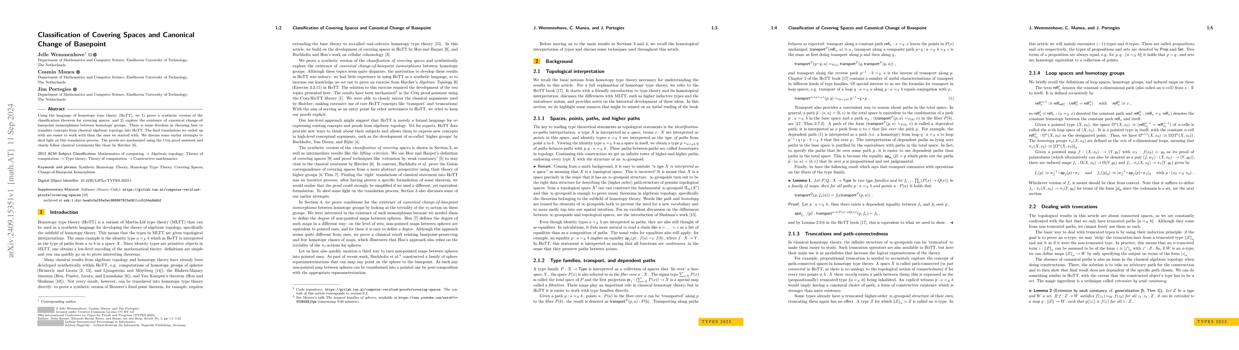 Thumbnail for Classification of Covering Spaces and Canonical Change of Basepoint