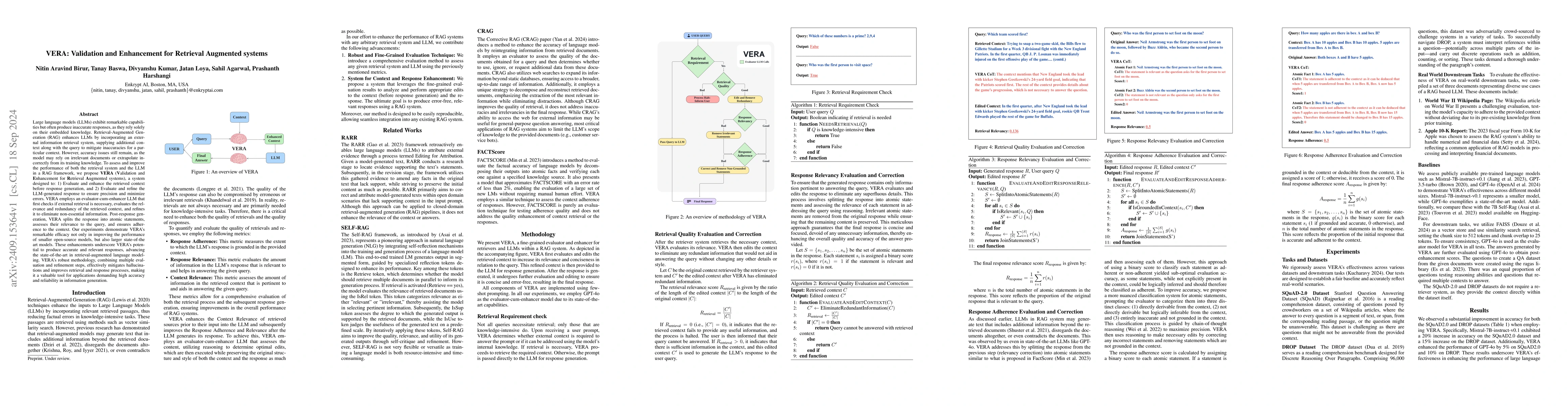 Thumbnail for VERA: Validation and Enhancement for Retrieval Augmented systems