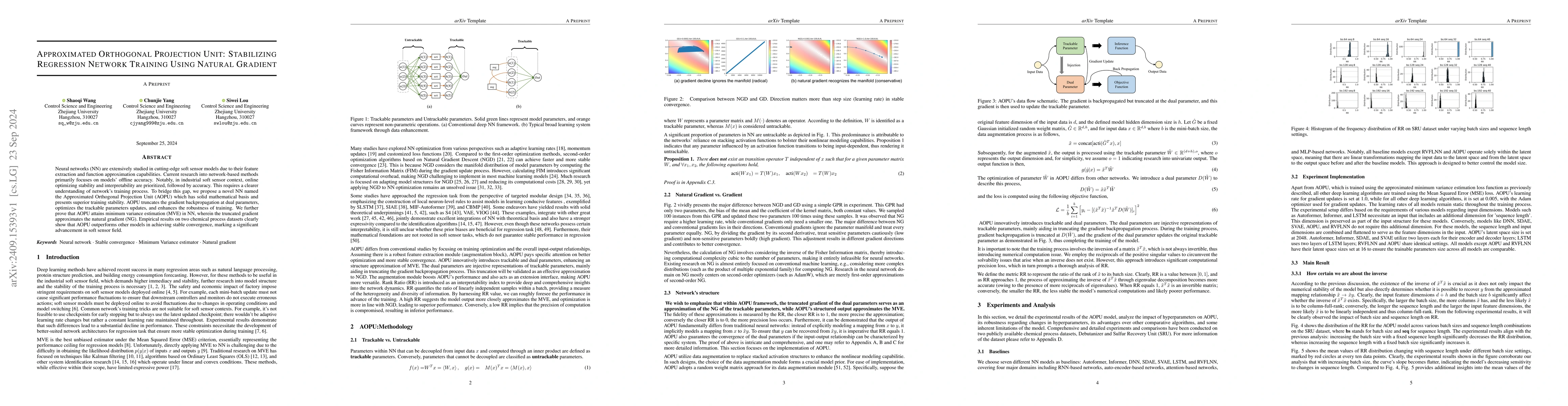 Thumbnail for Approximated Orthogonal Projection Unit: Stabilizing Regression Network
  Training Using Natural Gradient