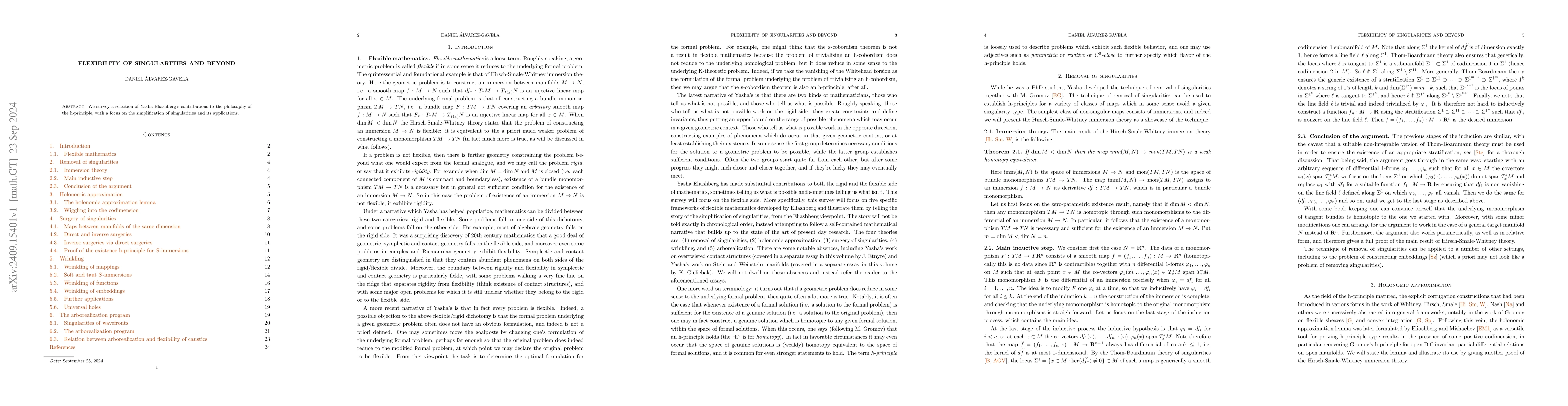 Thumbnail for Flexibility of singularities and beyond
