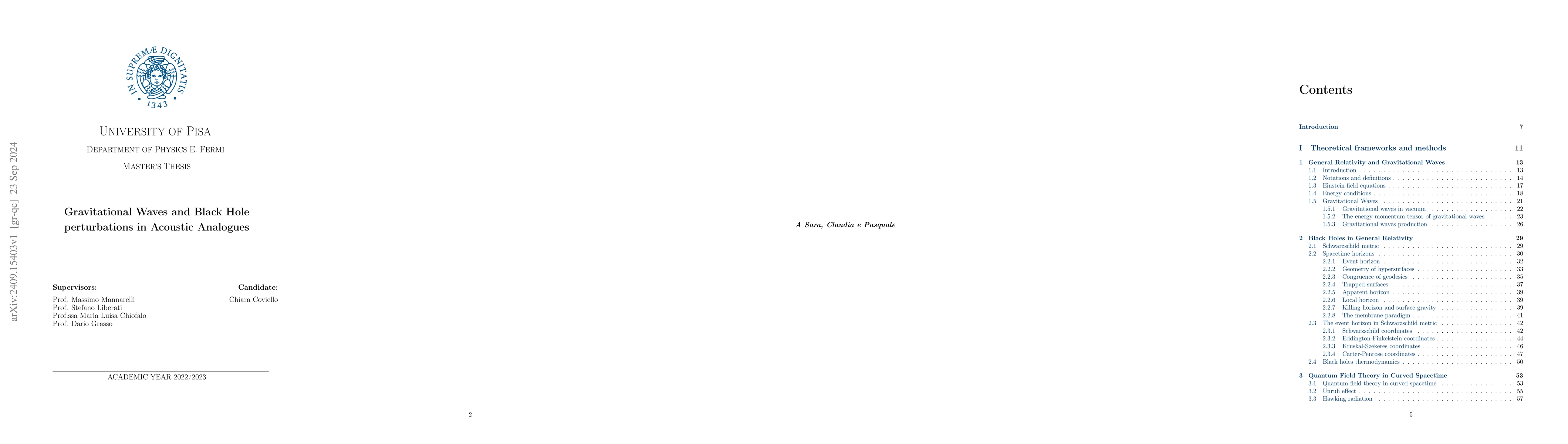 Thumbnail for Gravitational Waves and Black Hole perturbations in Acoustic Analogues
