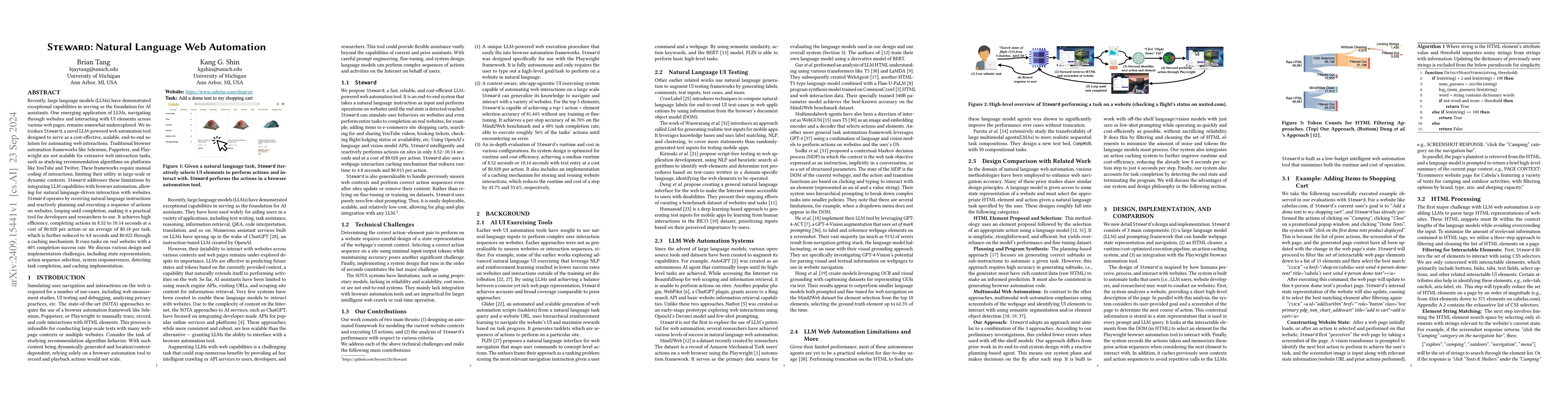 Thumbnail for Steward: Natural Language Web Automation