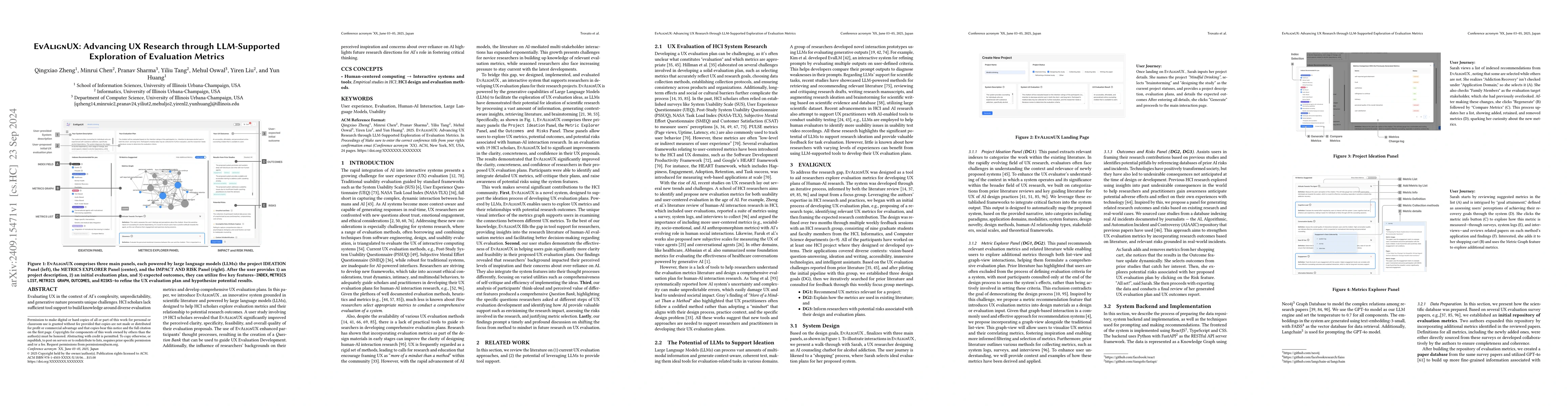 Thumbnail for EvAlignUX: Advancing UX Research through LLM-Supported Exploration of
  Evaluation Metrics