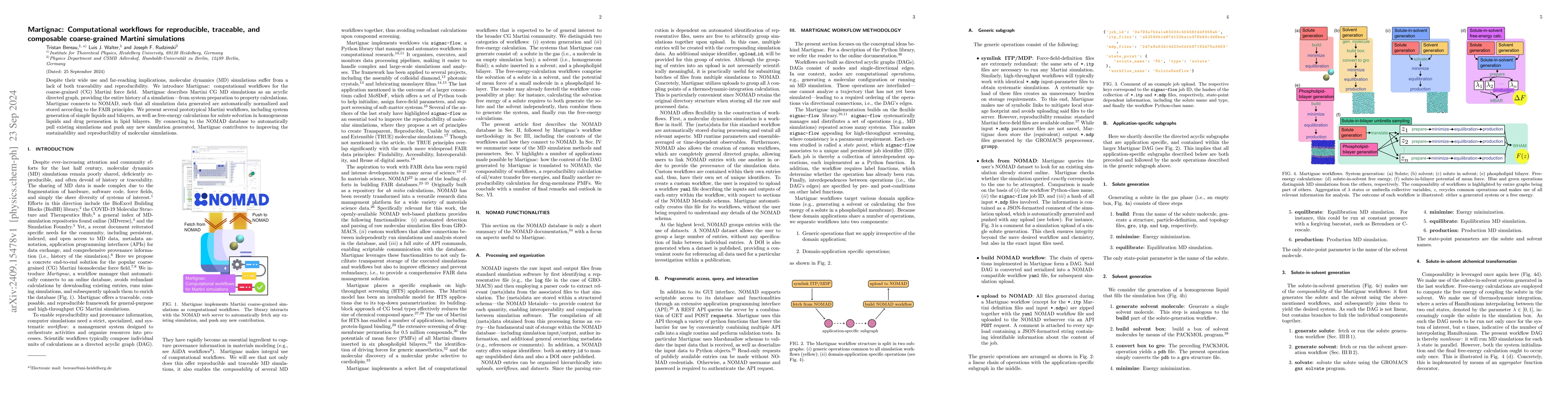 Thumbnail for Martignac: Computational workflows for reproducible, traceable, and
  composable coarse-grained Martini simulations