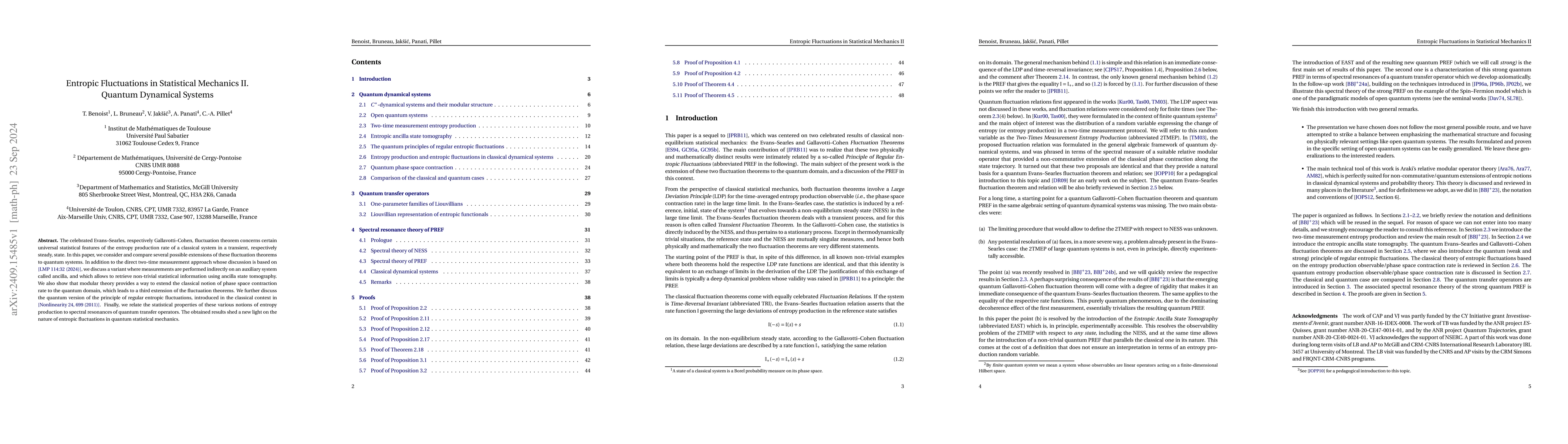 Thumbnail for Entropic Fluctuations in Statistical Mechanics II. Quantum Dynamical
  Systems