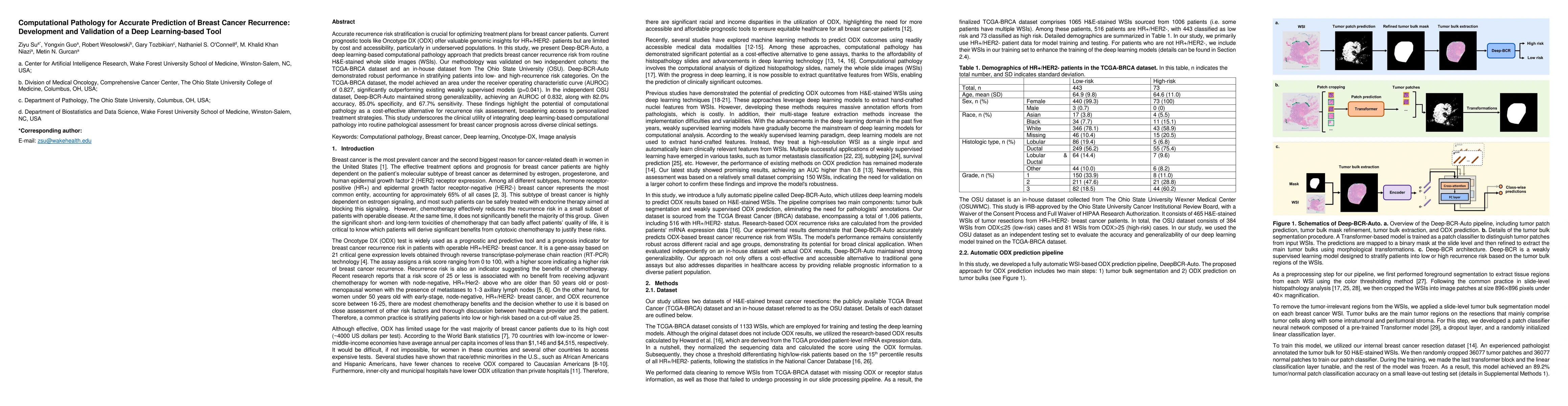 Thumbnail for Computational Pathology for Accurate Prediction of Breast Cancer
  Recurrence: Development and Validation of a Deep Learning-based Tool