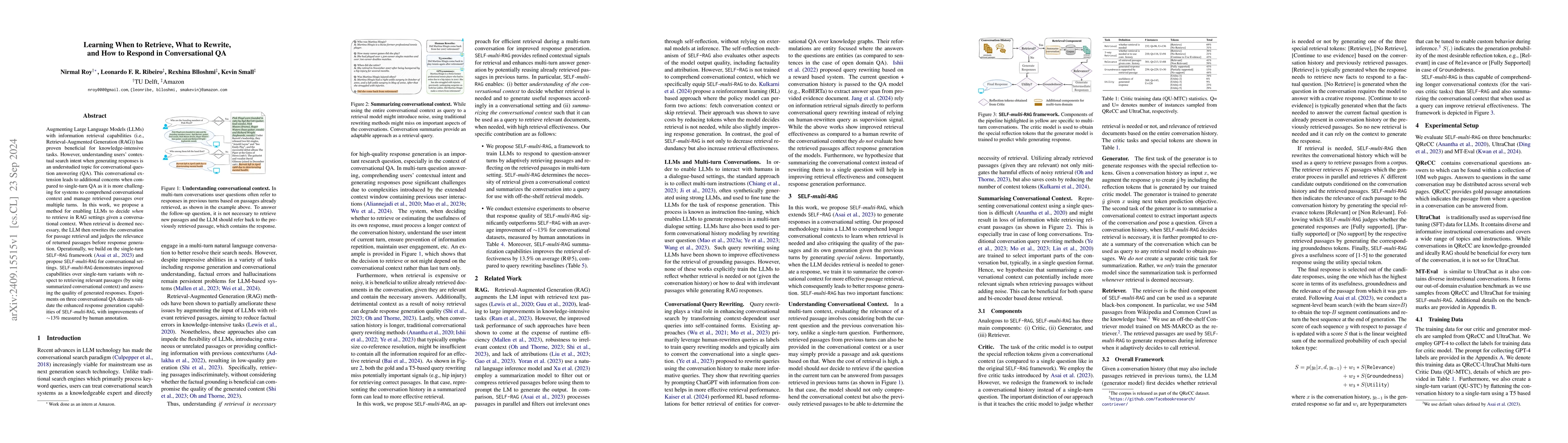 Thumbnail for Learning When to Retrieve, What to Rewrite, and How to Respond in
  Conversational QA
