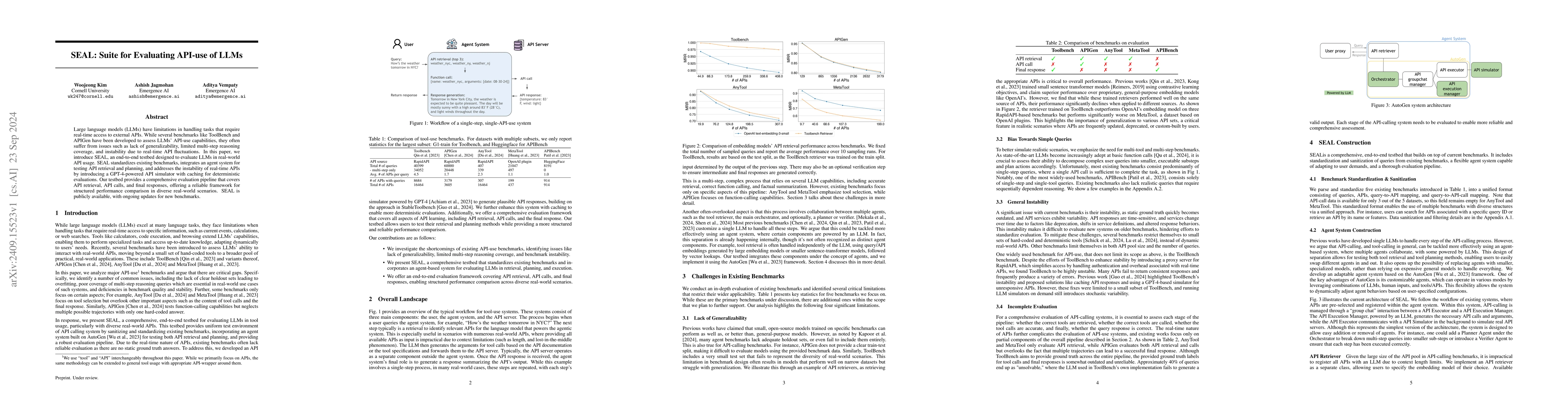 Thumbnail for SEAL: Suite for Evaluating API-use of LLMs