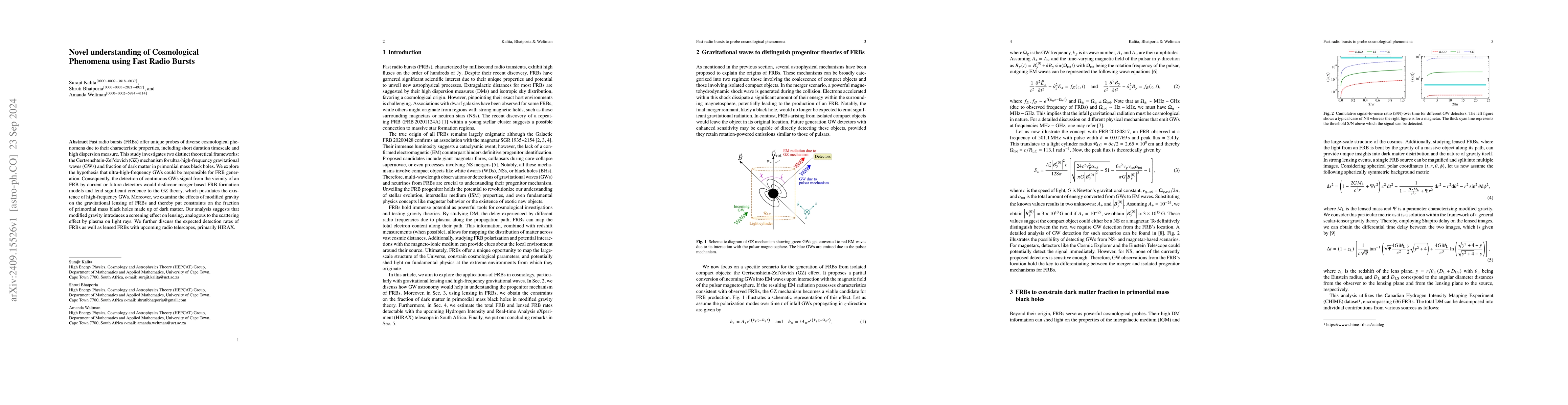 Thumbnail for Novel understanding of Cosmological Phenomena using Fast Radio Bursts