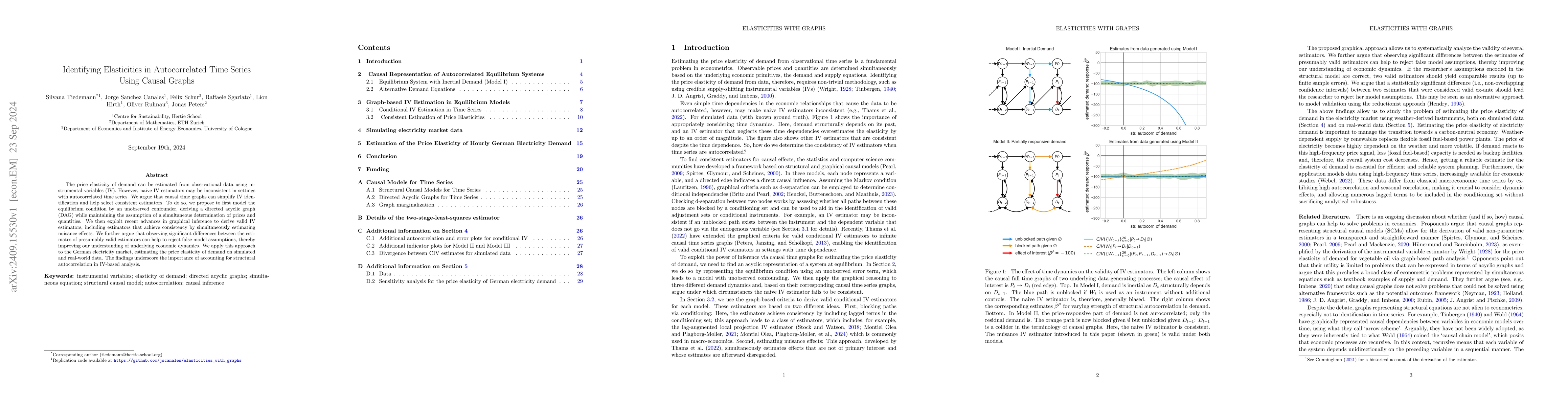 Thumbnail for Identifying Elasticities in Autocorrelated Time Series Using Causal
  Graphs