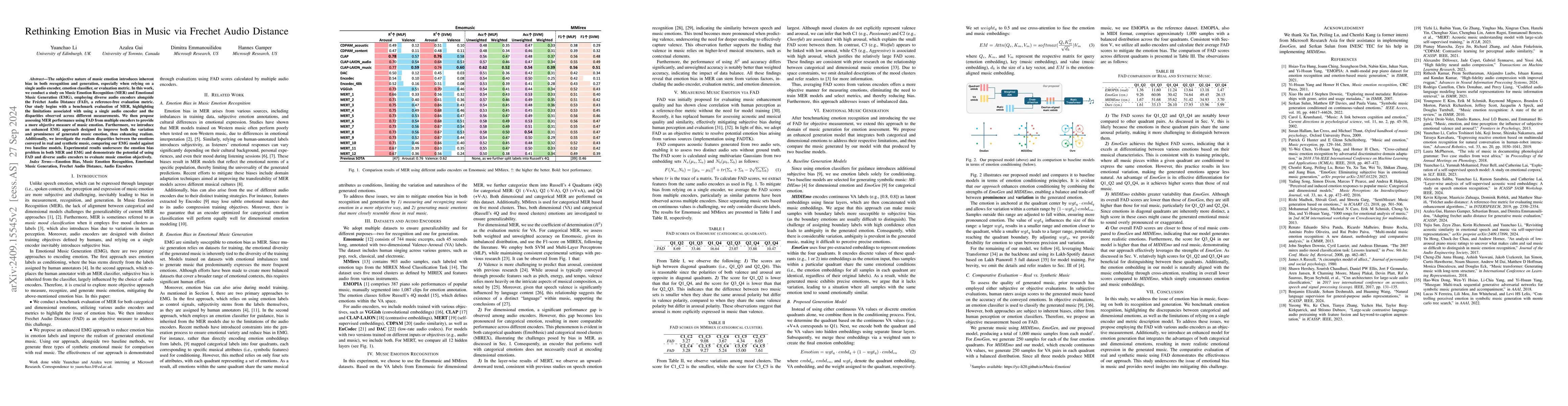 Thumbnail for Rethinking Emotion Bias in Music via Frechet Audio Distance