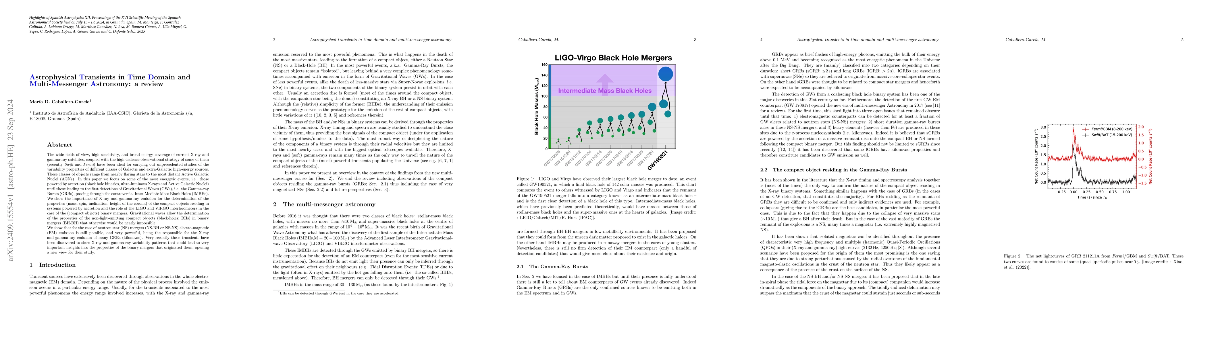 Thumbnail for Astrophysical Transients in Time Domain and Multi-Messenger Astronomy: a
  review