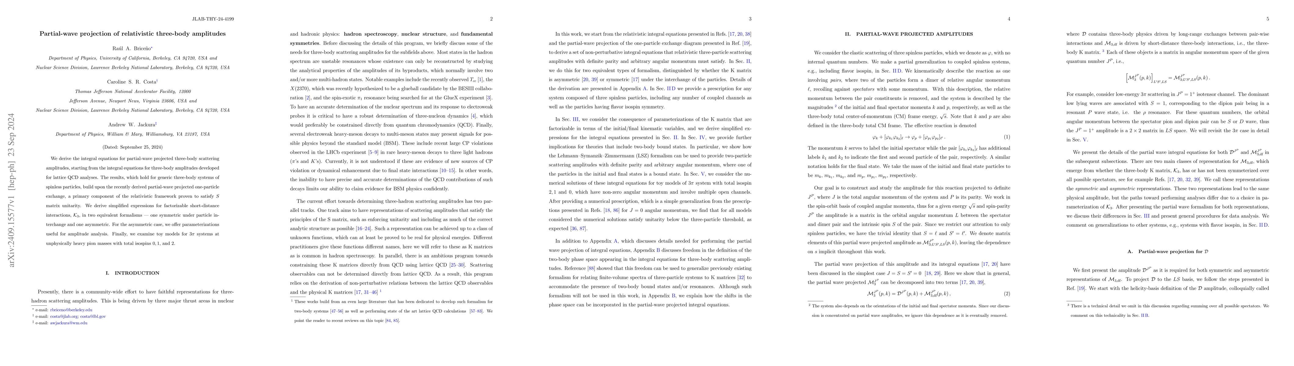 Thumbnail for Partial-wave projection of relativistic three-body amplitudes