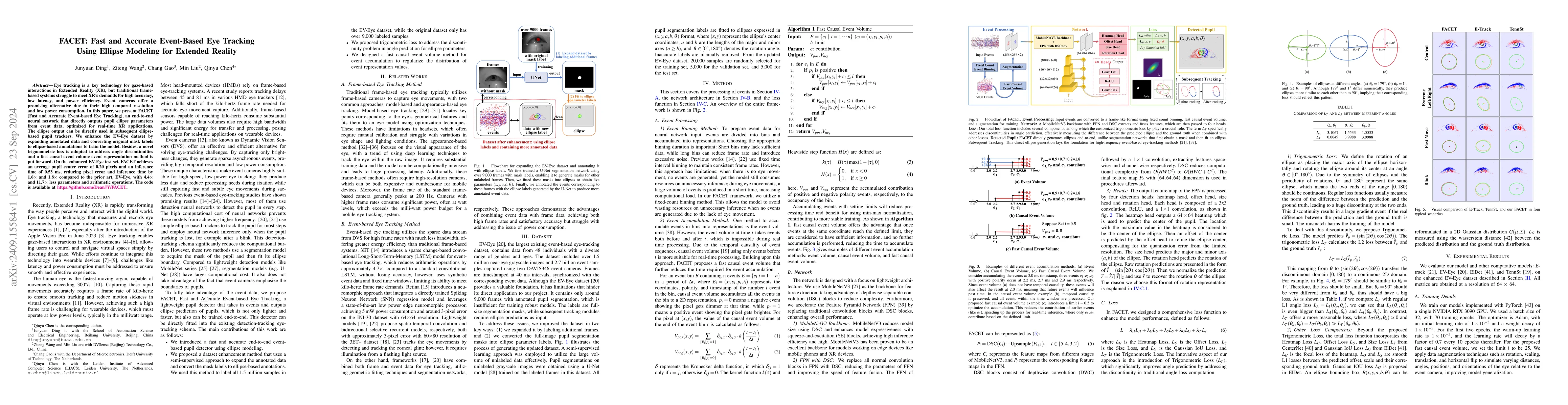 Thumbnail for FACET: Fast and Accurate Event-Based Eye Tracking Using Ellipse Modeling
  for Extended Reality