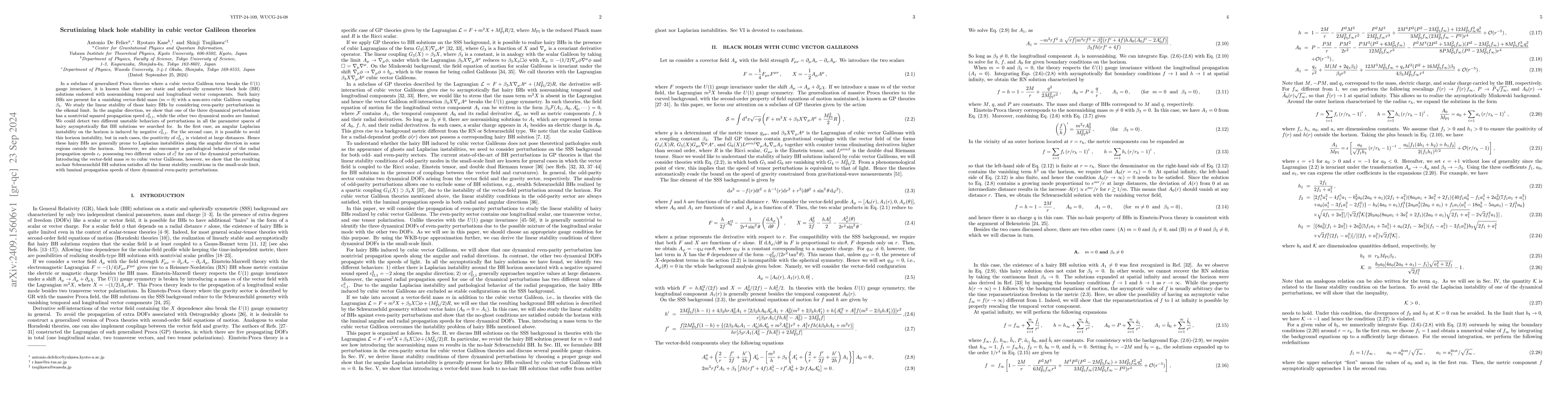 Thumbnail for Scrutinizing black hole stability in cubic vector Galileon theories