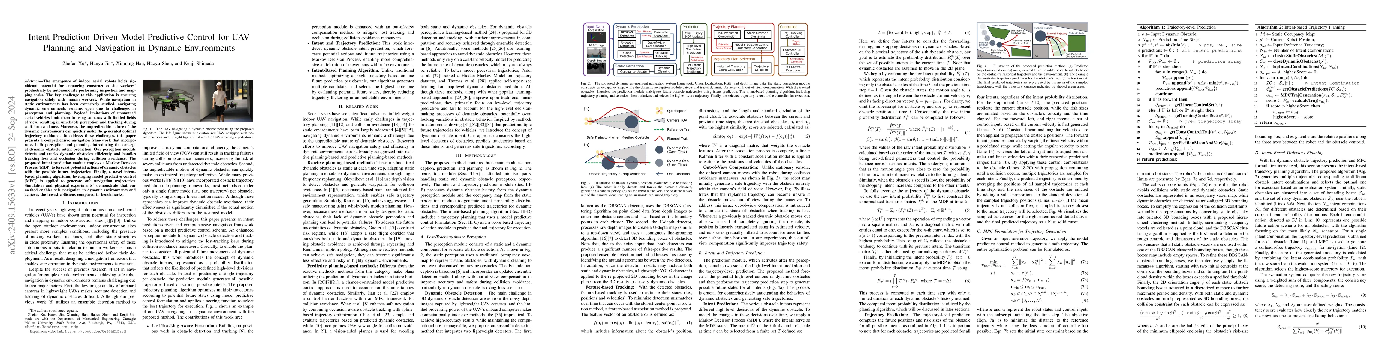 Thumbnail for Intent Prediction-Driven Model Predictive Control for UAV Planning and
  Navigation in Dynamic Environments