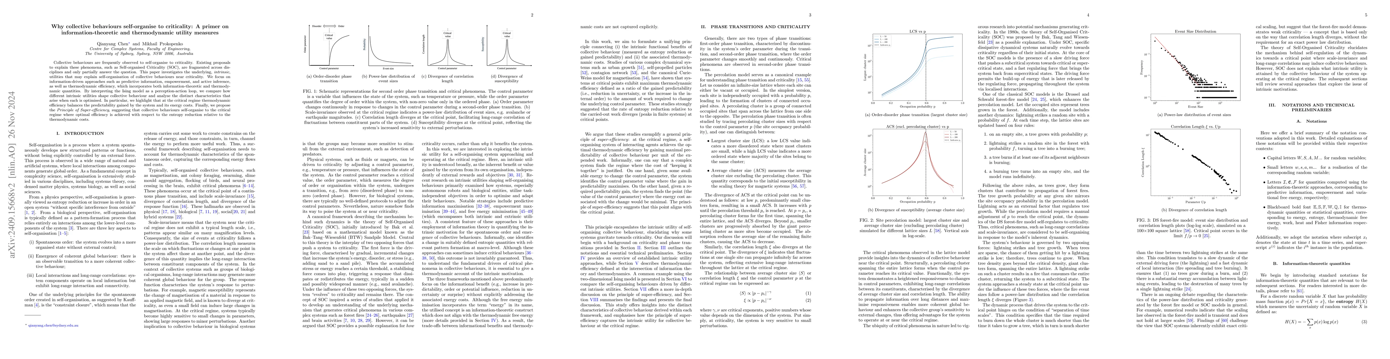 Thumbnail for Why collective behaviours self-organise to criticality: A primer on
  information-theoretic and thermodynamic utility measures