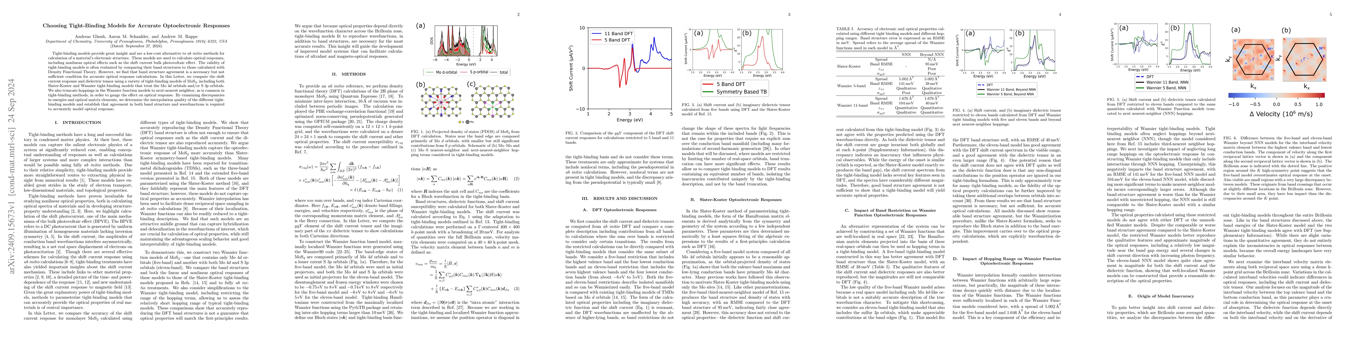 Thumbnail for Choosing Tight-Binding Models for Accurate Optoelectronic Responses