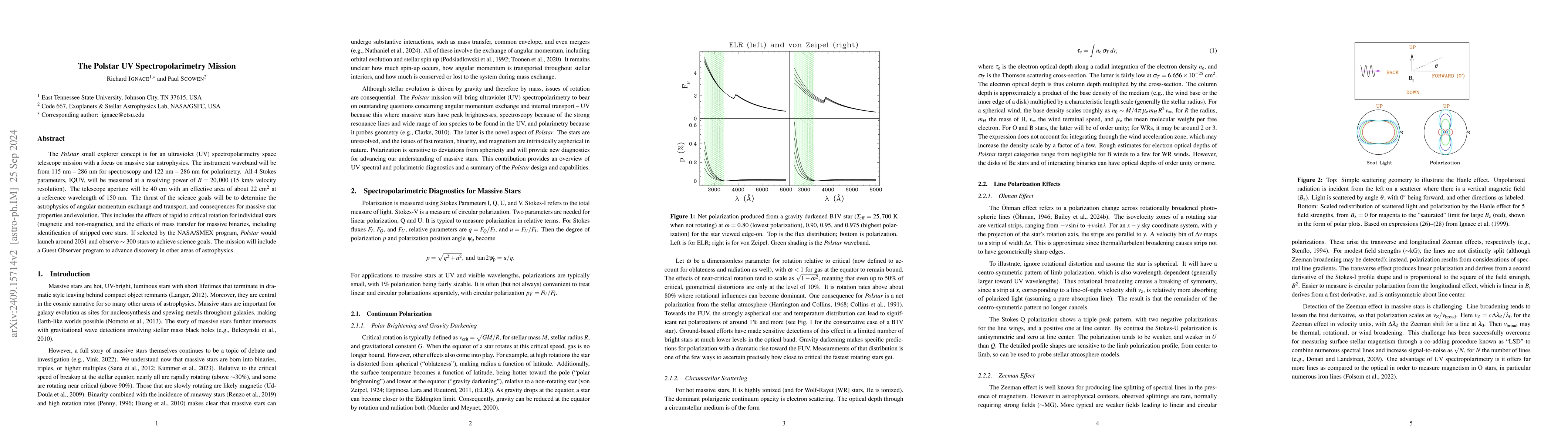 Thumbnail for The Polstar UV Spectropolarimetry Mission