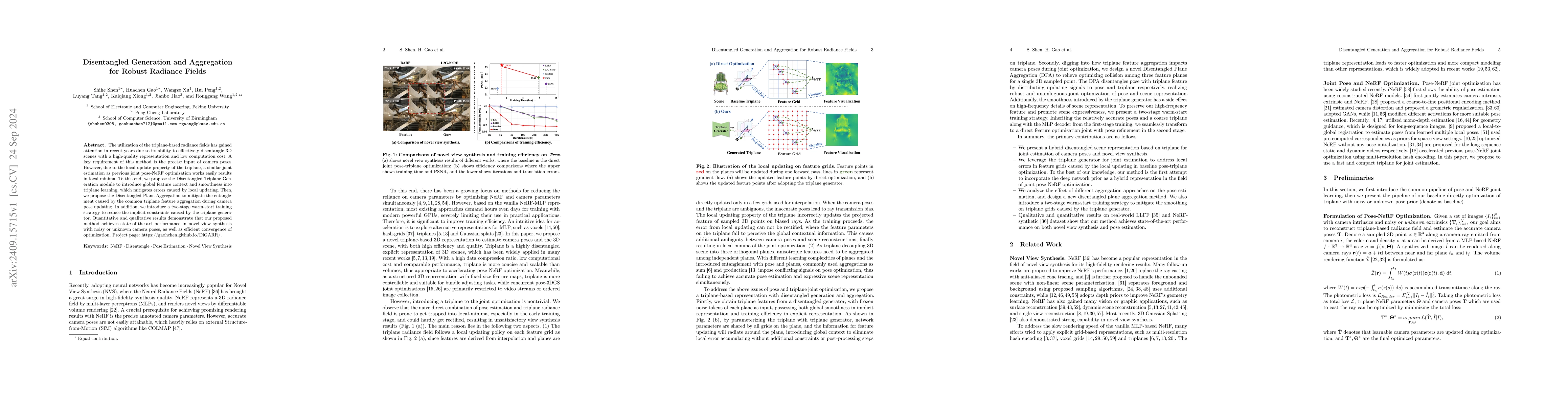 Thumbnail for Disentangled Generation and Aggregation for Robust Radiance Fields