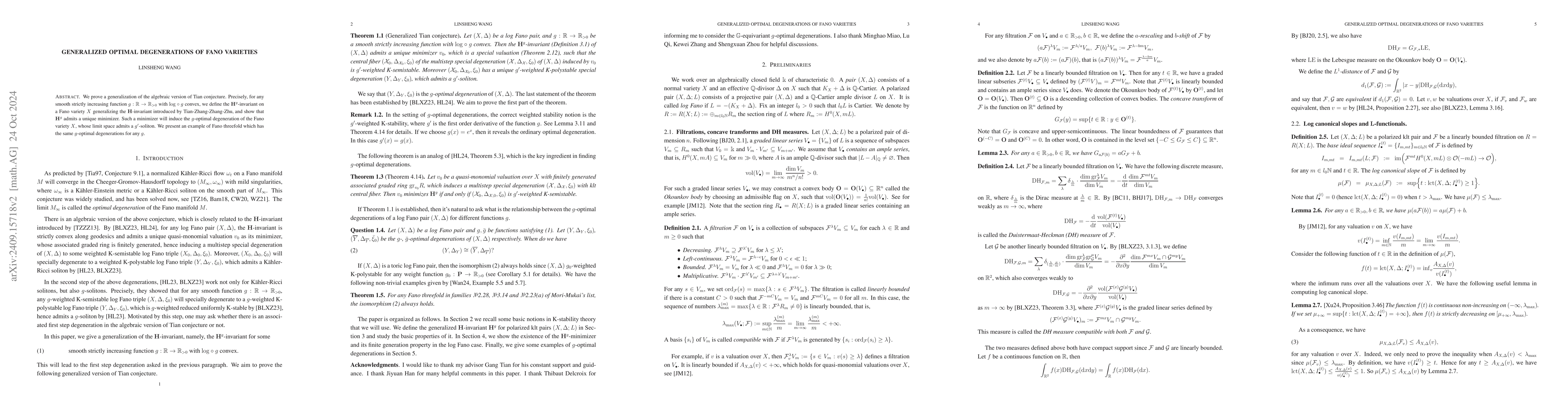 Thumbnail for Generalized optimal degenerations of Fano varieties