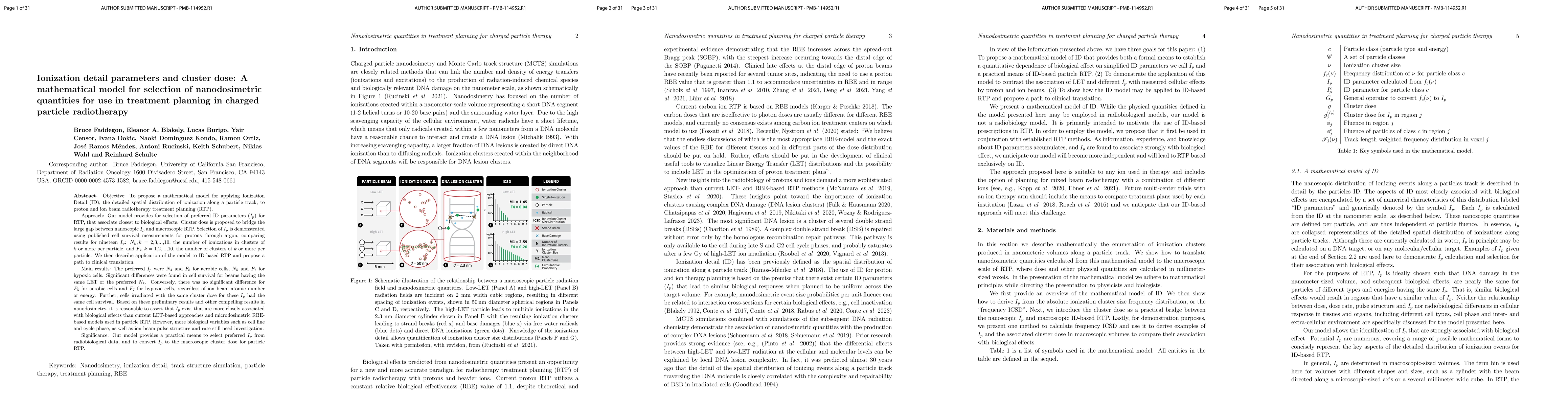 Thumbnail for Ionization detail parameters and cluster dose: A mathematical model for
  selection of nanodosimetric quantities for use in treatment planning in
  charged particle radiotherapy
