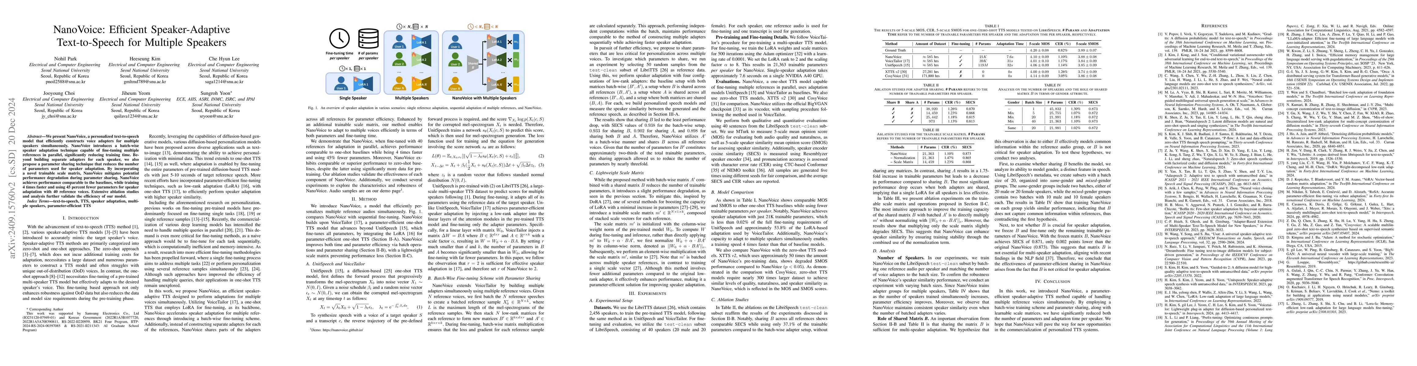 Thumbnail for NanoVoice: Efficient Speaker-Adaptive Text-to-Speech for Multiple
  Speakers