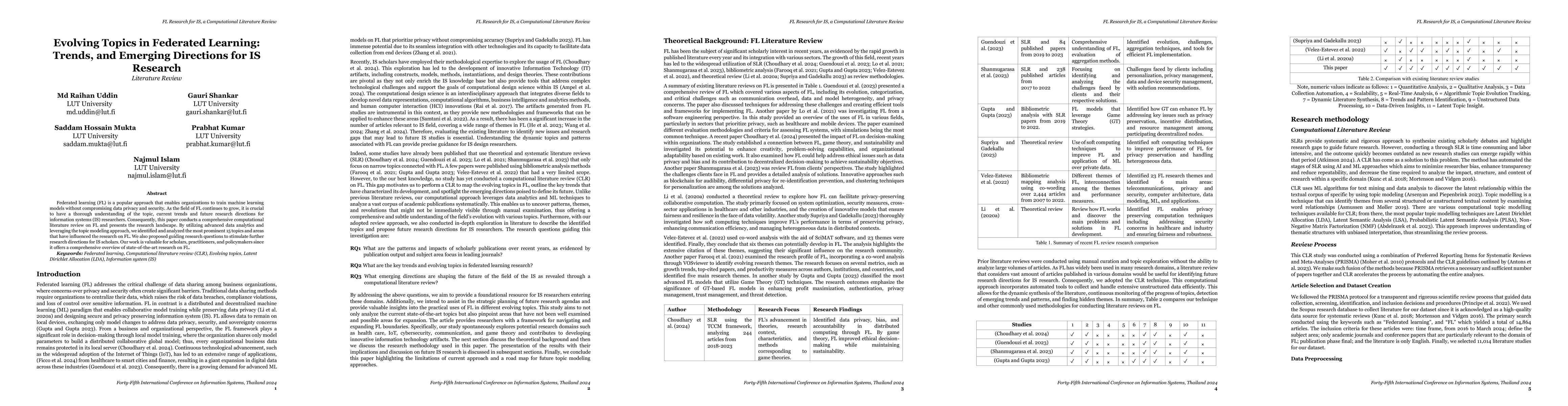 Thumbnail for Evolving Topics in Federated Learning: Trends, and Emerging Directions
  for IS