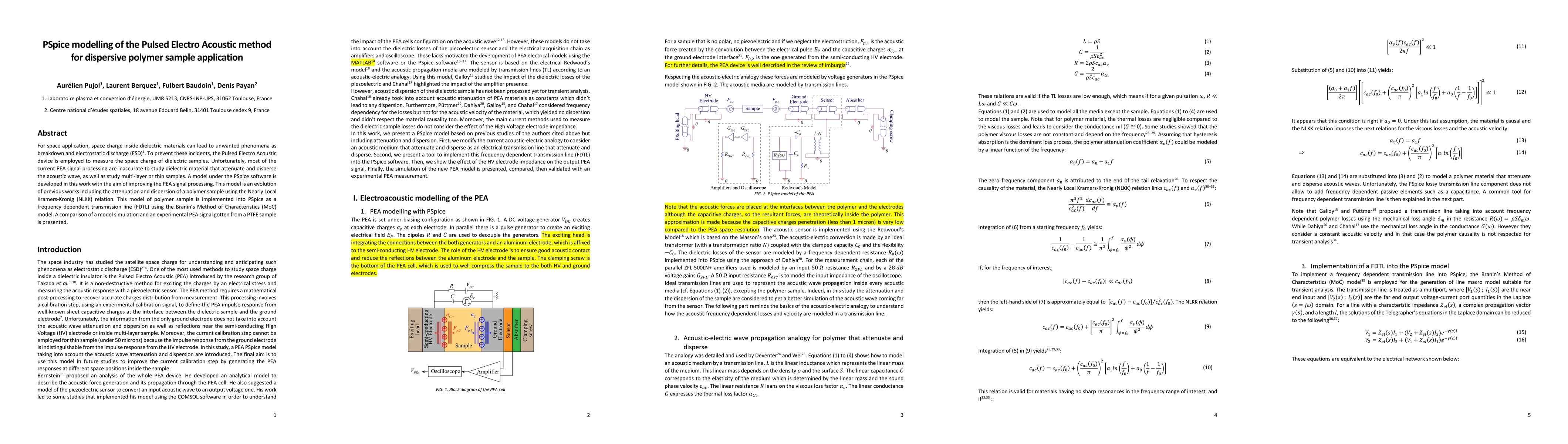 Thumbnail for PSpice modeling of the pulsed electroacoustic method for dispersive
  polymer sample application