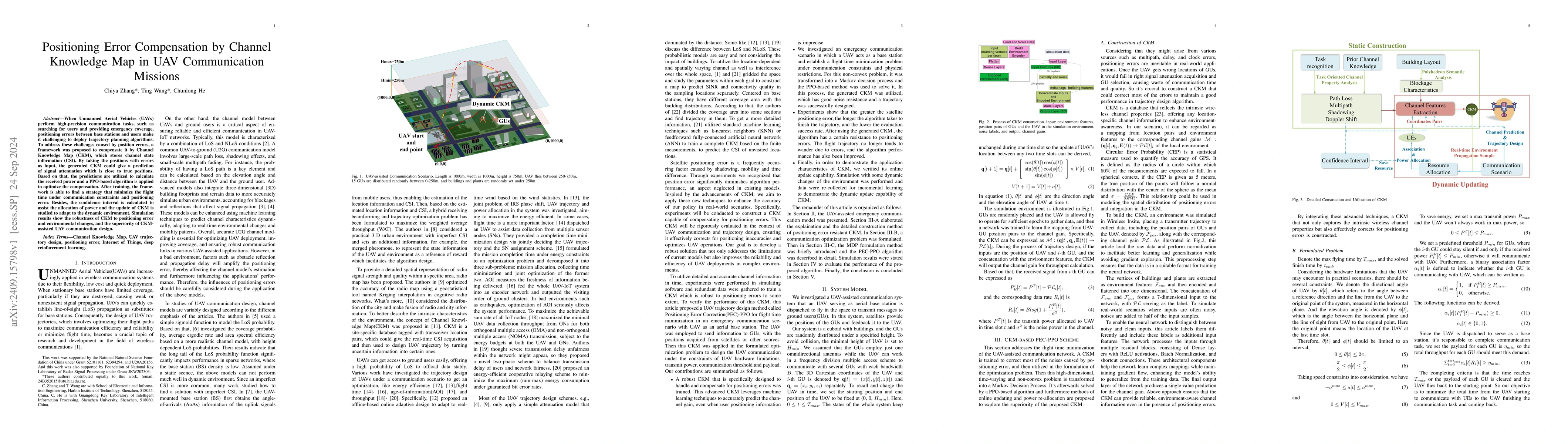 Thumbnail for Positioning Error Compensation by Channel Knowledge Map in UAV
  Communication Missions