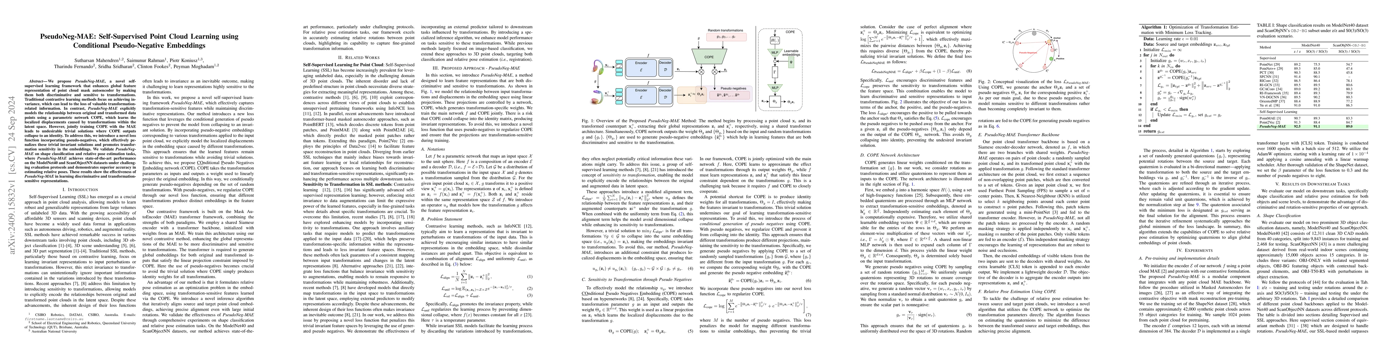 Thumbnail for PseudoNeg-MAE: Self-Supervised Point Cloud Learning using Conditional
  Pseudo-Negative Embeddings