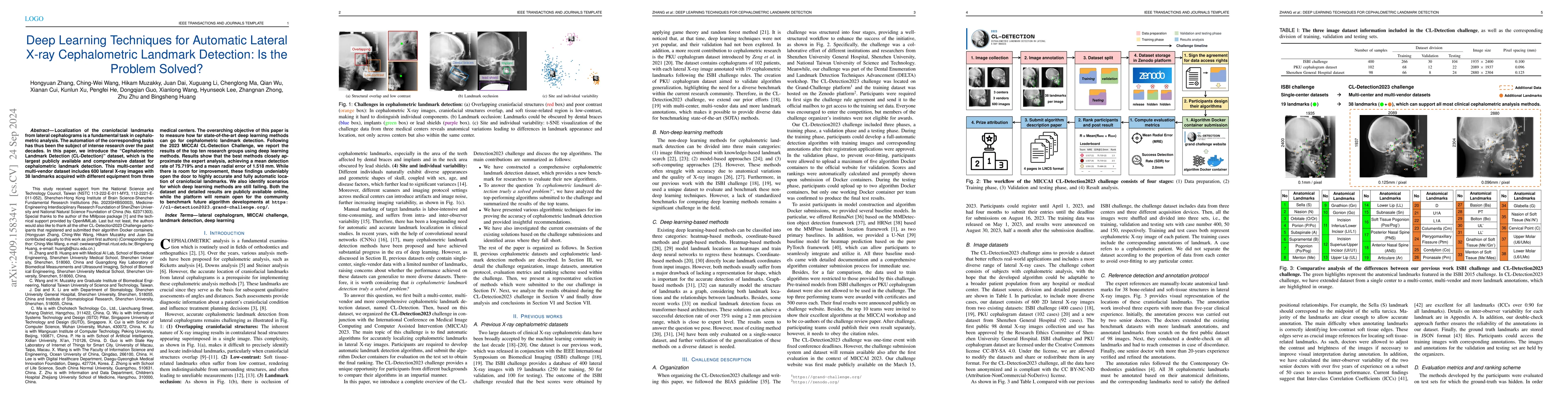 Thumbnail for Deep Learning Techniques for Automatic Lateral X-ray Cephalometric
  Landmark Detection: Is the Problem Solved?