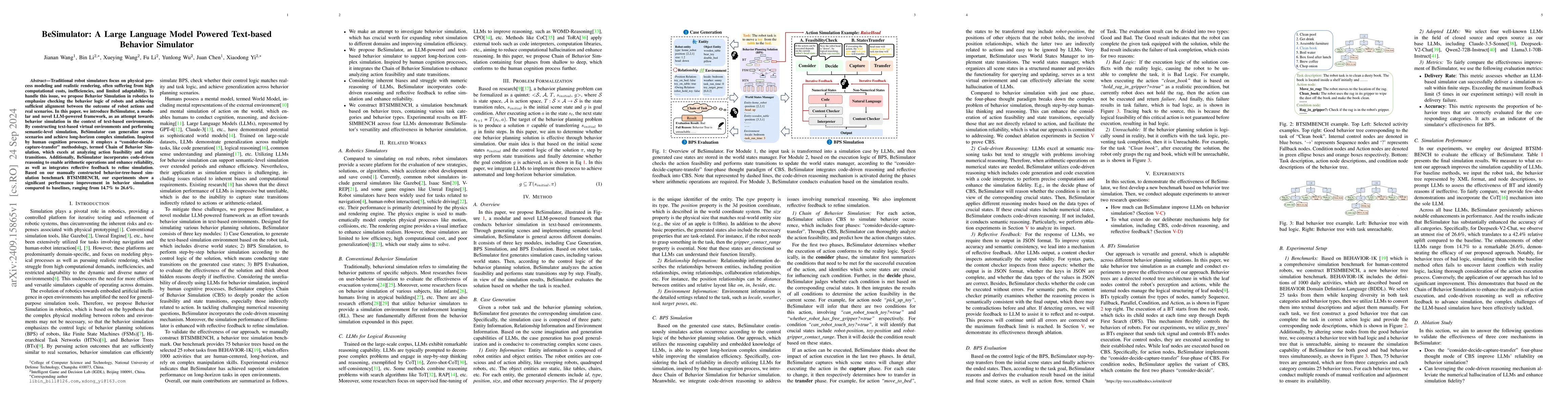 Thumbnail for BeSimulator: A Large Language Model Powered Text-based Behavior
  Simulator