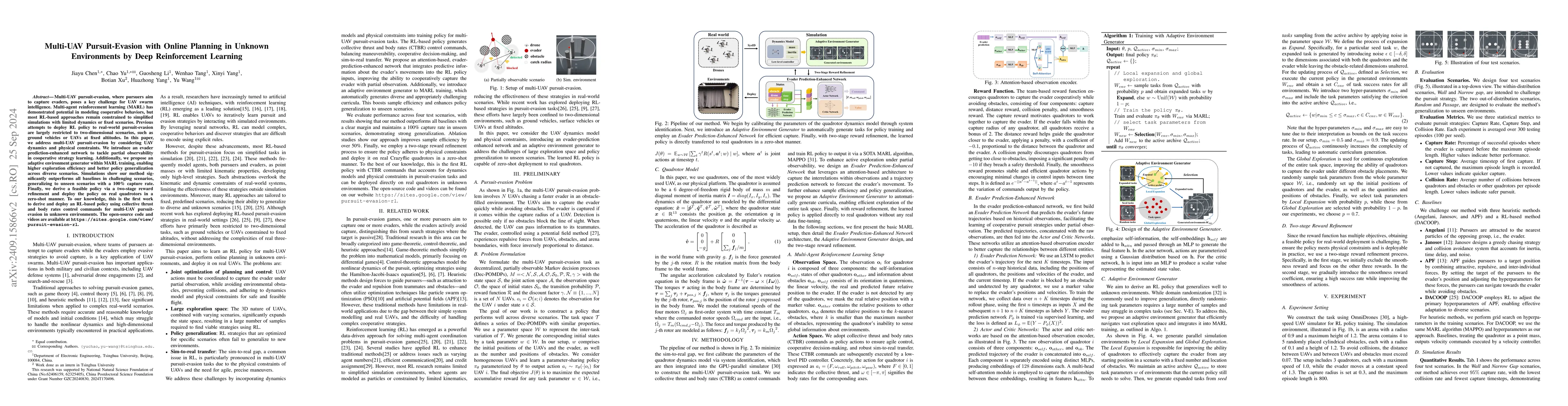 Thumbnail for Multi-UAV Pursuit-Evasion with Online Planning in Unknown Environments
  by Deep Reinforcement Learning