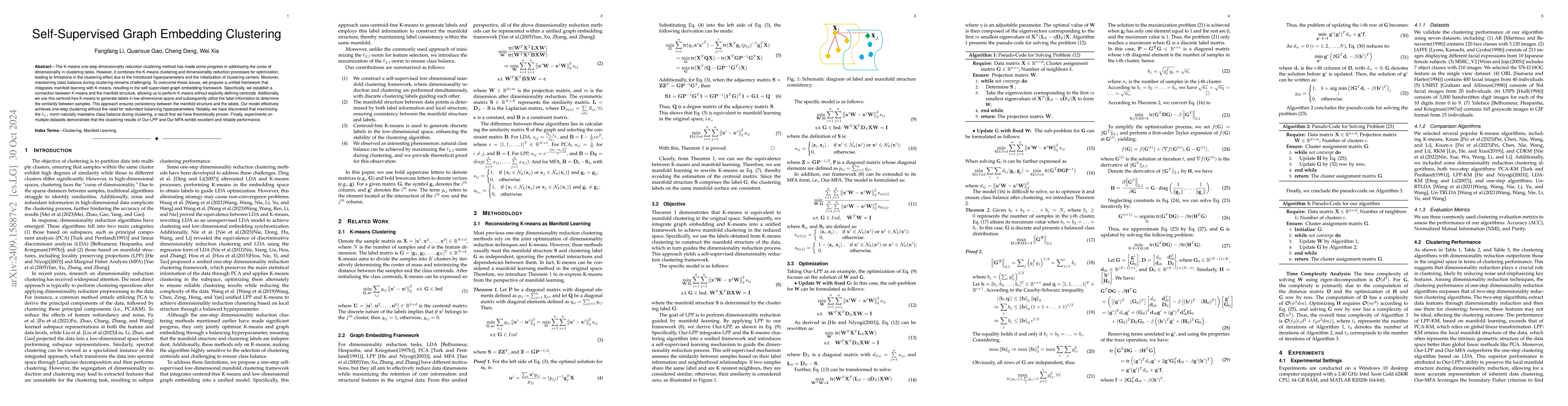 Thumbnail for Self-Supervised Graph Embedding Clustering