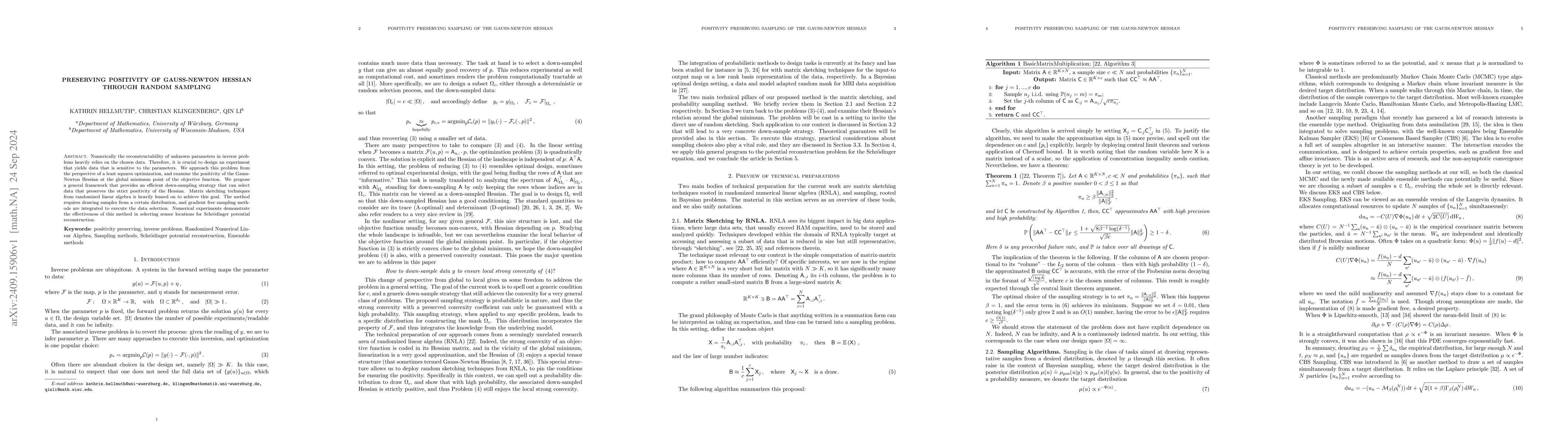 Thumbnail for Preserving positivity of Gauss-Newton Hessian through random sampling