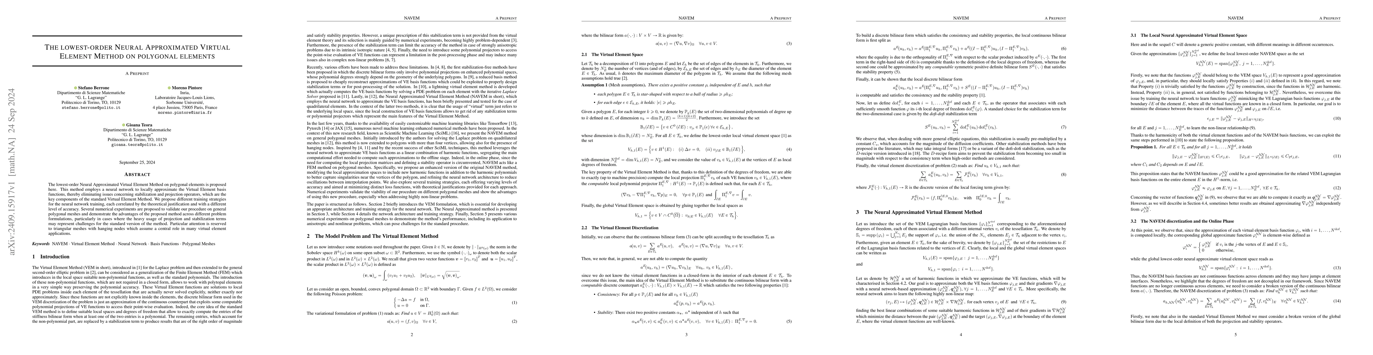 Thumbnail for The lowest-order Neural Approximated Virtual Element Method on polygonal
  elements