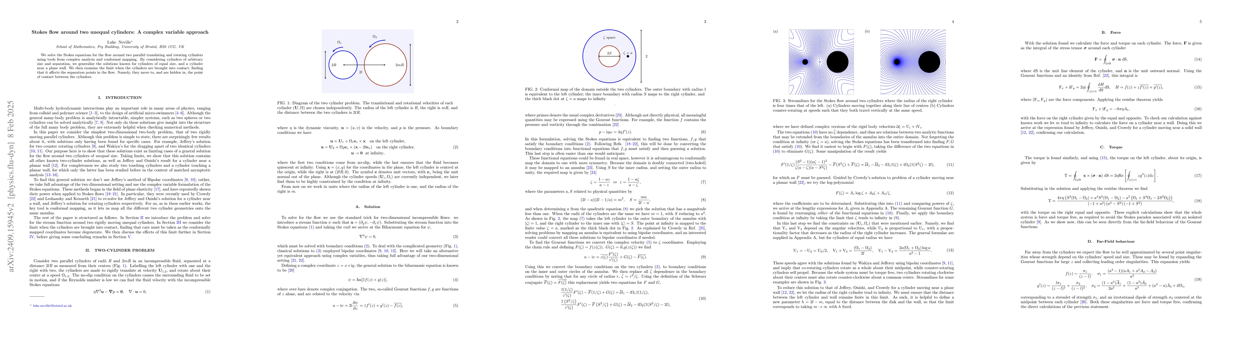 Thumbnail for Stokes flow around two unequal cylinders: A complex variable approach