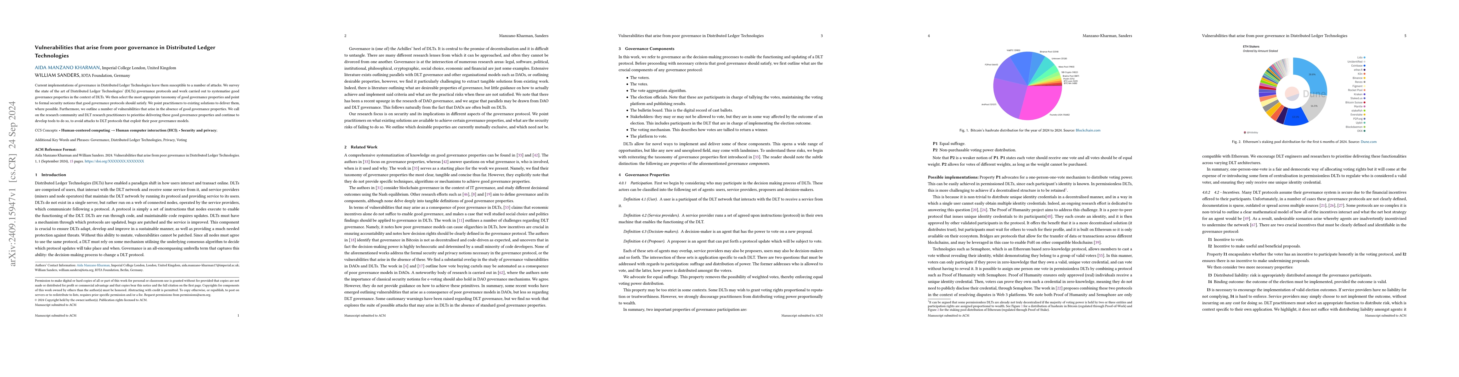 Thumbnail for Vulnerabilities that arise from poor governance in Distributed Ledger
  Technologies
