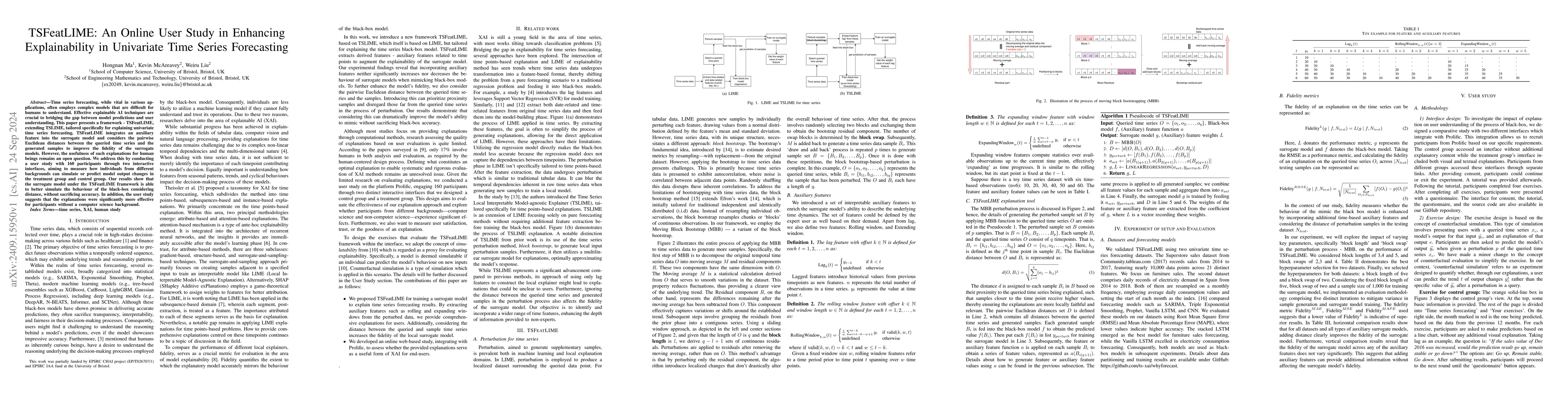 Thumbnail for TSFeatLIME: An Online User Study in Enhancing Explainability in
  Univariate Time Series Forecasting